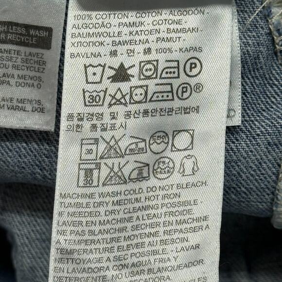 Levis Jacket Mens XL Blue Trucker Denim Jean Button Up Long Sleeve Workwear - Picture 8 of 9